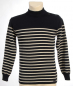 Preview: man seamansweater marine/ercu (dark blue/white beige)