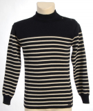 man seamansweater marine/ercu (dark blue/white beige)