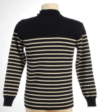 man seamansweater marine/ercu (dark blue/white beige)